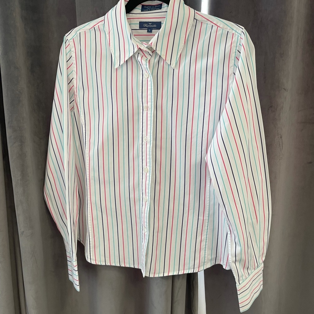 Faconnable striped button down shirt